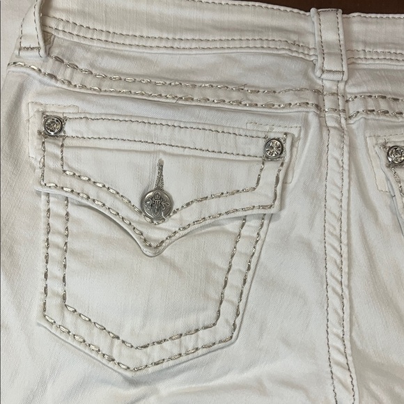 Miss Me Women's Cream Skinny Jeans - Picture 5 of 7